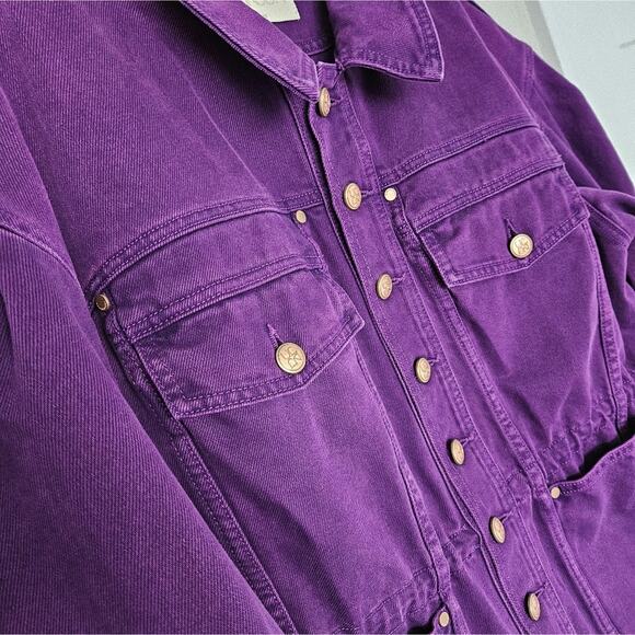 Ulla Johnson Purple Cassis Wash The Odette Jacket Denim Jean Jacket Size Medium - Picture 8 of 12